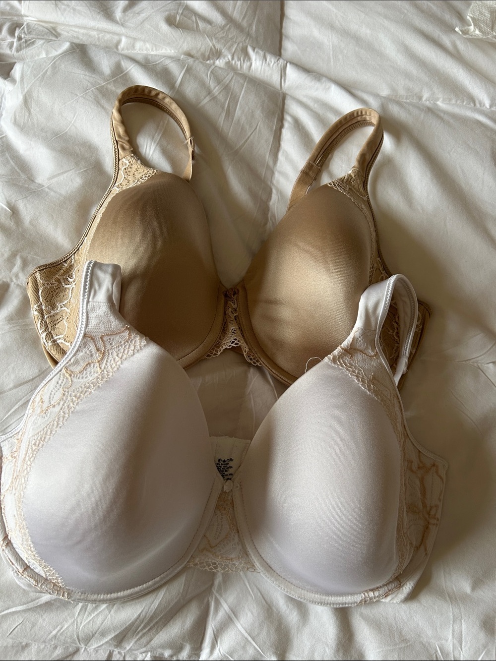 Women’s Underwire Smooth T-Shirt Bra in Beige and White